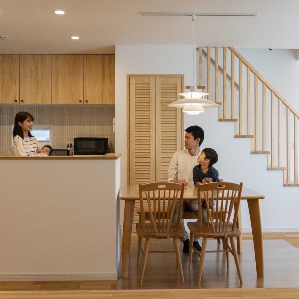 木の温かみを感じるお家